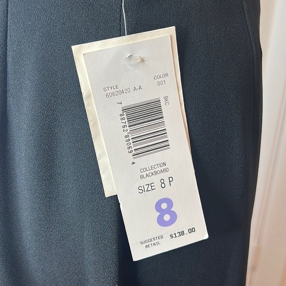 NWT Liz Claiborne Petite Collection Black Overall Midi Dress 8P - Picture 7 of 7